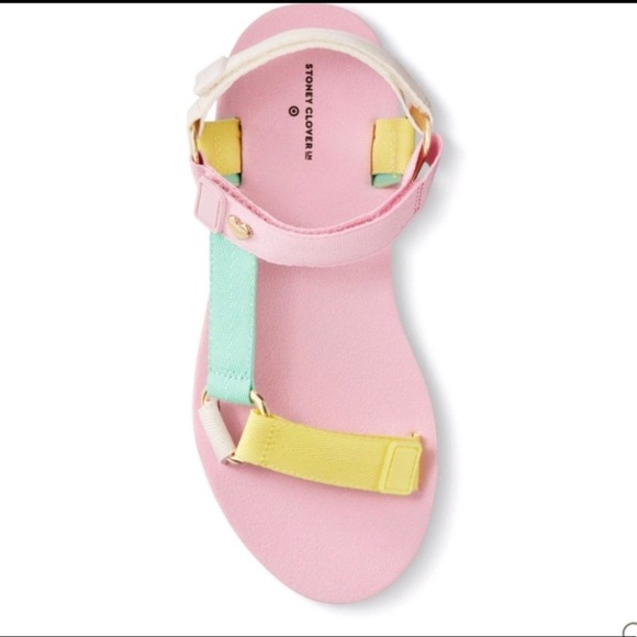 Stoney Clover Lane x Target Women's Sports Sandals Shoes Green/Pink/Yellow (12) - Picture 4 of 4